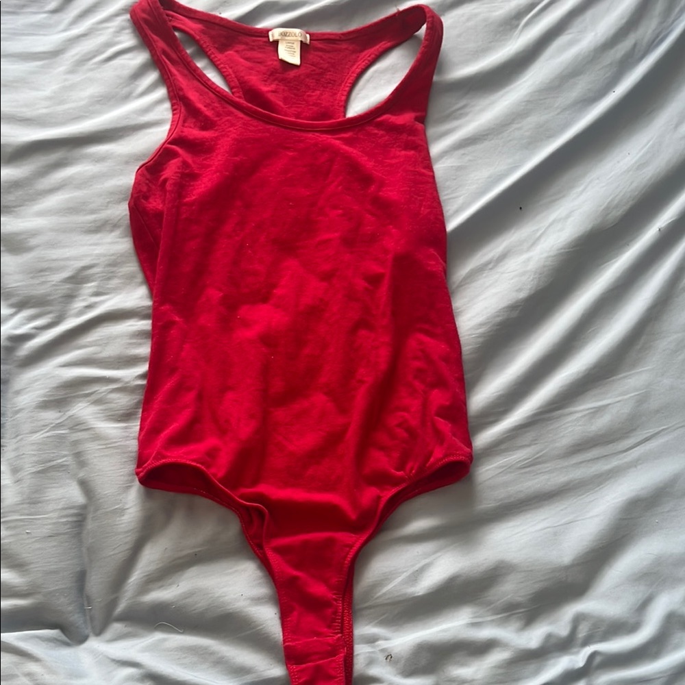Bozzolo Red Racerback Bodysuit